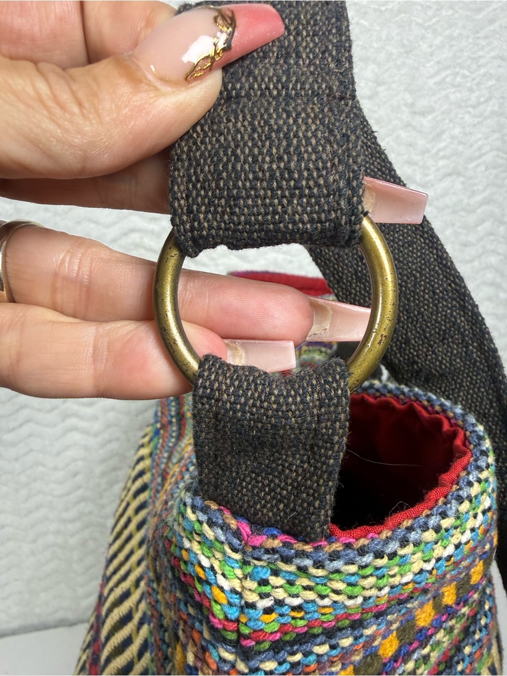 Boho Multi-Color Woven Crossbody Bag. Stunner π€© - Picture 6 of 10
